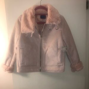 Pink suede like jacket